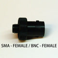 SMA Female to BNC Female Black Anodized Adapter