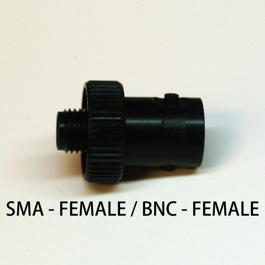 SMA Female to BNC Female Black Anodized Adapter